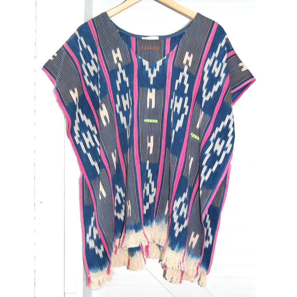 Women's Boho Tunic size large Mallory Et Cie Baoulé woven‎ fringe Hippie